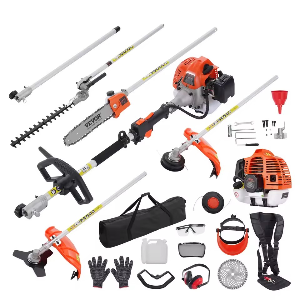 6 1 Gas High Branch Scissor-Multifunctional Hedge Trimmer 43Cc Weed Eater String Trimmer Brush Cutter Pole Saw Chainsaw Pruner