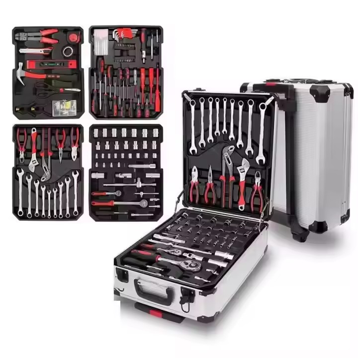 499 Pcs Carbon Steel Multifunctional Household Repair Tool Box Set with Hard Case OEM 1 Year Warranty for Garden Mechanic Tools