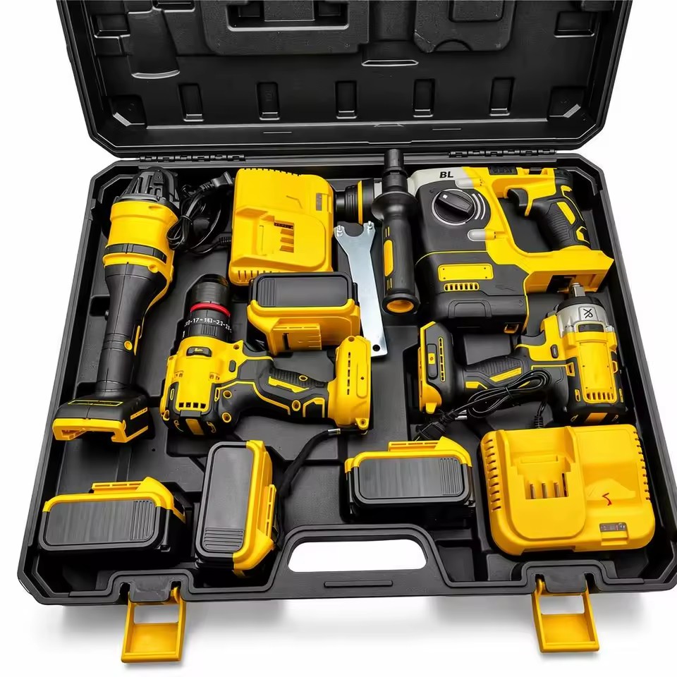 High-power Lithium Battery Power Tool Set 4-in-1 Brushless Impact Power Tool Set