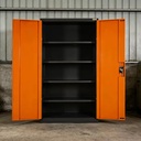 Industrial Heavy Load Steel Cabinet with Adjustable Storage Shelves,Reinforced Cabinet for Workshop Parts Organizing