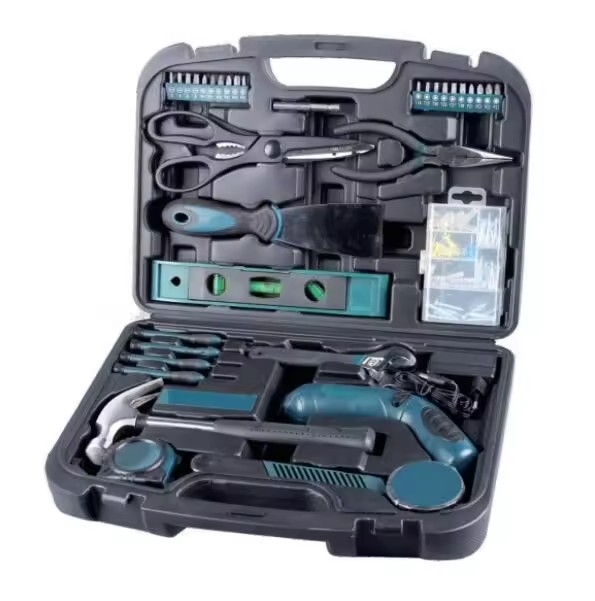 High Quality 128pcs Hand Home Tool Kit Electric Lithium Drill Screwdrivers Tool Set