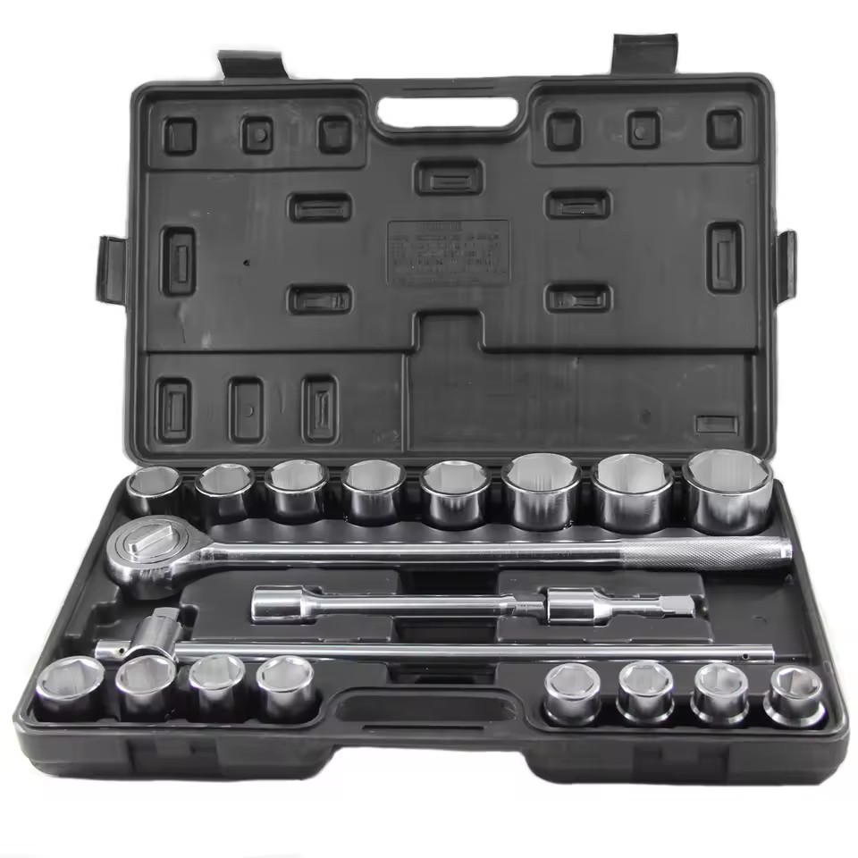 21PCS Heavy Duty 3/4" Dr. Socket Set Auto Hand Tools Set Mechanical Tools Names in Blow Mould case