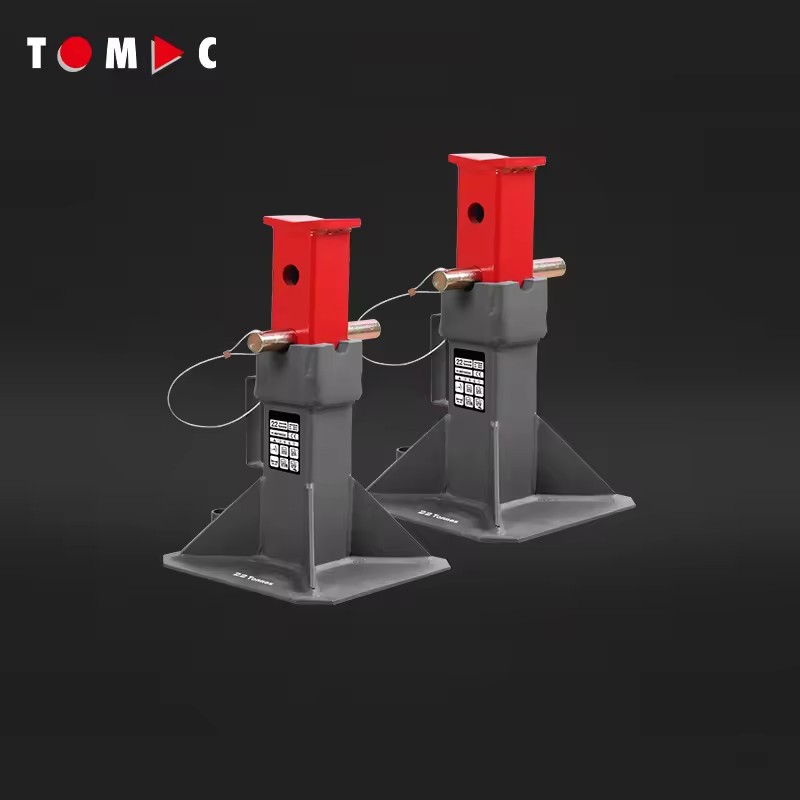 CE Certified Professional 22-Ton Heavy-Duty Jack Stands - Pair, Wide Base, Safety Lock Pin, for Automotive Repair