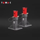 CE Certified Professional 22-Ton Heavy-Duty Jack Stands - Pair, Wide Base, Safety Lock Pin, for Automotive Repair