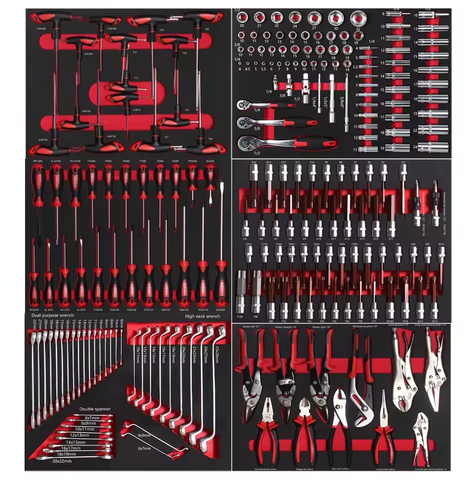 226 Pcs Pro CRV Tools Sets for Toolbox Car Workshop Hand Tools Box Wrench Tools Sets Carton Packing Cabinet CE Certificate 1 Set