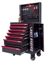 Custom-Size Iron Tool Boxes and Storage Cabinets with Iron Hand Tool Sets Garage Roller Cabinet Trolley Black/Red Power Coated