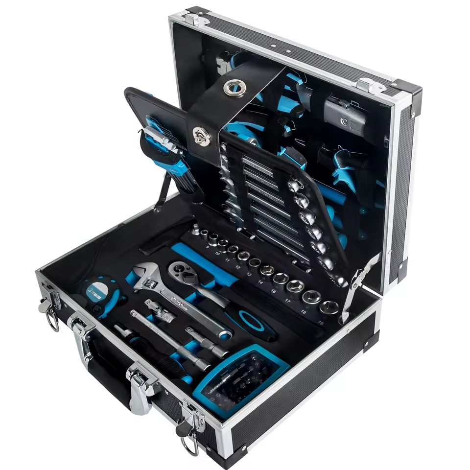 Customized Aluminum Sliver Portable Tool Box Aluminum Storage Case Tools Kits