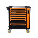 Orange Customized 7 Drawer Tool Cabinet with Tool Sets for Garage