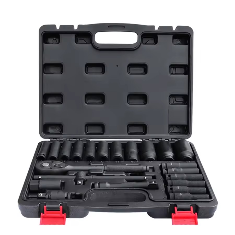 BNYA High Quality Multifunctional Extended Style 1/2 Inch 22pcs Deep Impact Socket Wrench Set