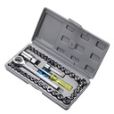 40-Piece Hand Tool Set for Car Vehicle Repair Complete Emergency Toolbox with Combination Wrench & Socket for Home Garage Use