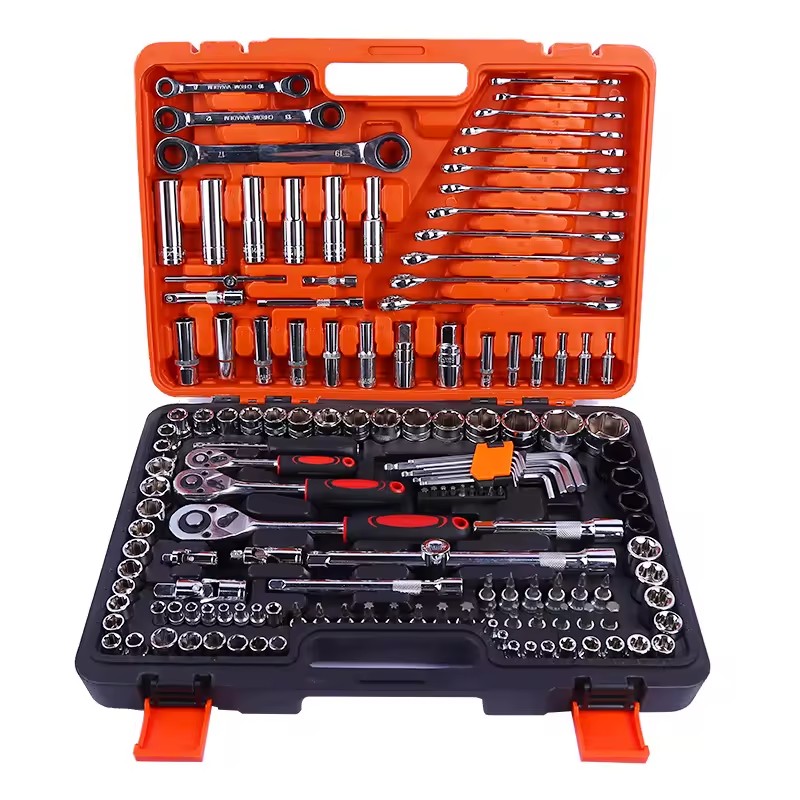 Professional 150 Pcs Complete Mechanics Tool Set for Motorcycle Repair Customizable OEM Household Hand Tools