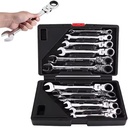 Meixiu 12pcs OEM Metric Adjustable 8 19mm Socket Wrench Set with Hard Case Durable Cr-V Steel Car Repair Hand Tool Kit