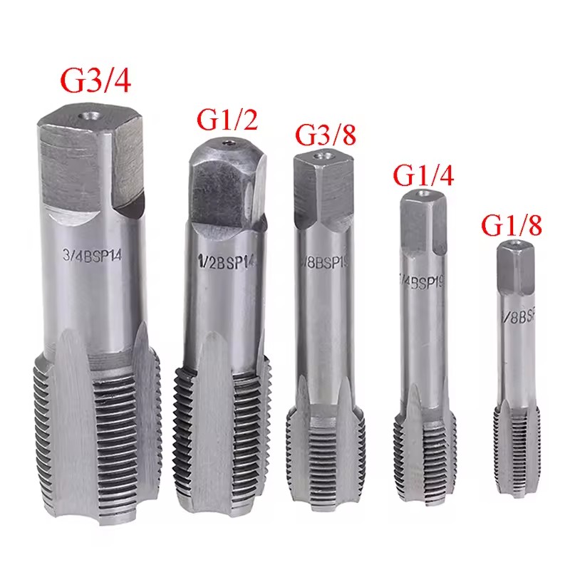G1/8 1/4 3/8 1/2 3/4 Taper Pipe Tap Steel Die Tools with BSP Metal Screw Thread Cutting for Various Sizes"