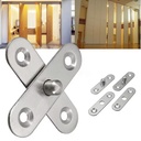 1 Set Stainless Steel 360 Degree Rotating Door Pivot Hinges for Kitchen Cabinets Furniture Packed in Bag