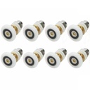 Nylon 19/23/25/27mm Diameter Shower Glass Sliding Door Hanging Wheel Roller Eccentric Pulleys Bathroom Sliding Cabinets Bag