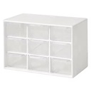 Mini Drawer Cabinets Clear Plastic 9 Lattice Desktop Storage Organizer Household Drawer Storage Box