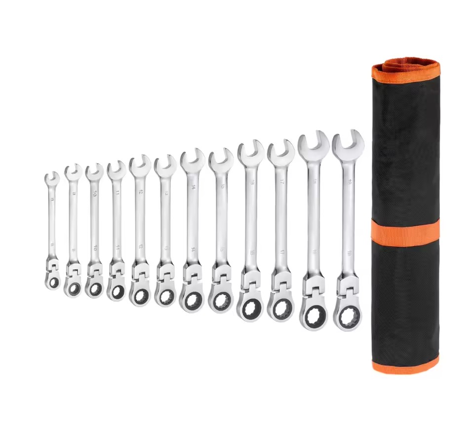 Customized OEM Industrial Carbon Steel Double Head Combination Wrench Set 250lb-ft Max Torque Battery Operated Cushioned DIY