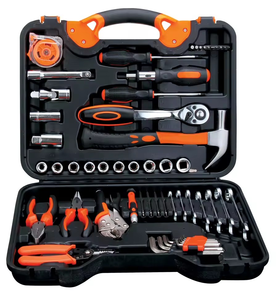 Professional Iron Hand Tools Hardware Combination Tool Box Set Socket Wrench Screwdriver Household Kit