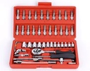 2026 46pcs Car Repair Tool Kit Adjustable Long Handle Ratchet Wrench Set OEM Customizable Minimum Order 1 Set
