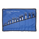 12 Pieces Mirror-finish Repair Tool Double Offset Box End Wrench Double Ended Ring Spanner Set