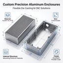 Precision Die Casting Aluminum Alloy Custom Enclosure Housing 0.005-0.2mm Tolerance ISO9001 Certified Electronics Carrey Ringer