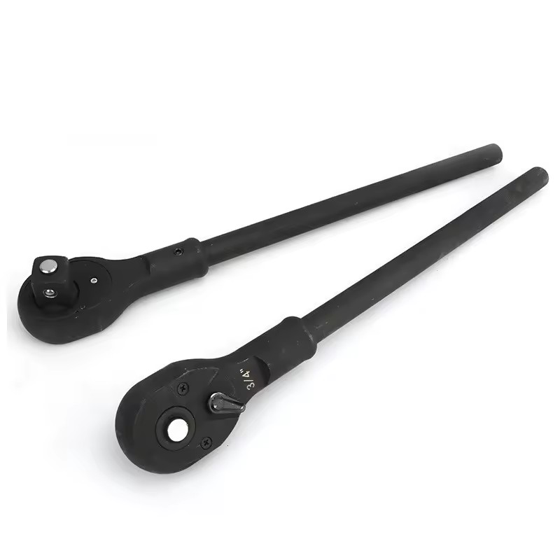 Heavy Duty 3/4 and 1 Inch Industrial Grade Quick Release Ratchet Socket Wrench Spanner With Long Handle