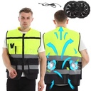Summer Fashion Accessories USB Air Conditioning Nylon Cooling Jacket with Reflective Two Small Sunscreen Fans