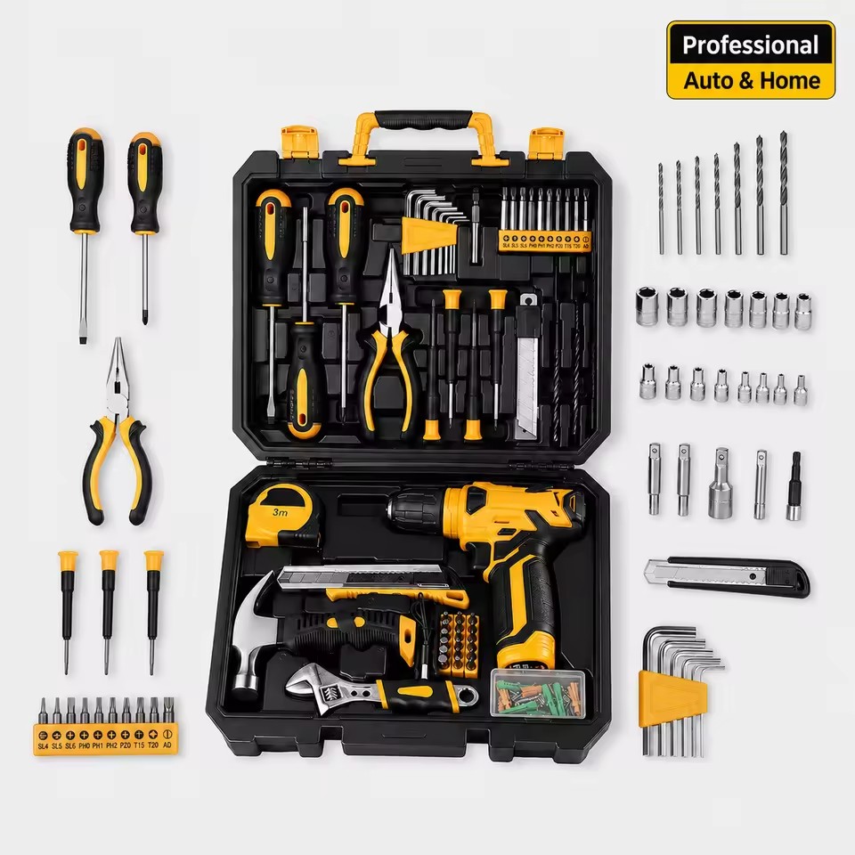 IFIXPRO 126 Piece General Tool Set with Carrying Case Socket Ratchet Wrench Screwdriver Pliers Hand Tools OEM Accepted