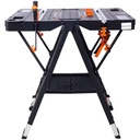 Folding Work Table, Portable Woodworking Workbench W/ 12" Clamps for Garage