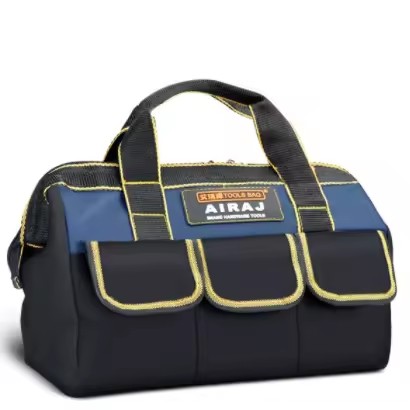 AIRAJ Customizable Waterproof Electrician Tool Belt Bag Polyester Oxford Cloth Folding Design 10-14 Pockets Garden Tool Kit for