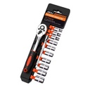1/4-Inch Industrial Grade Stainless Steel Metric Socket Wrench Ratchet Set 12 Pieces (4-13mm) OEM Cr-V Handle