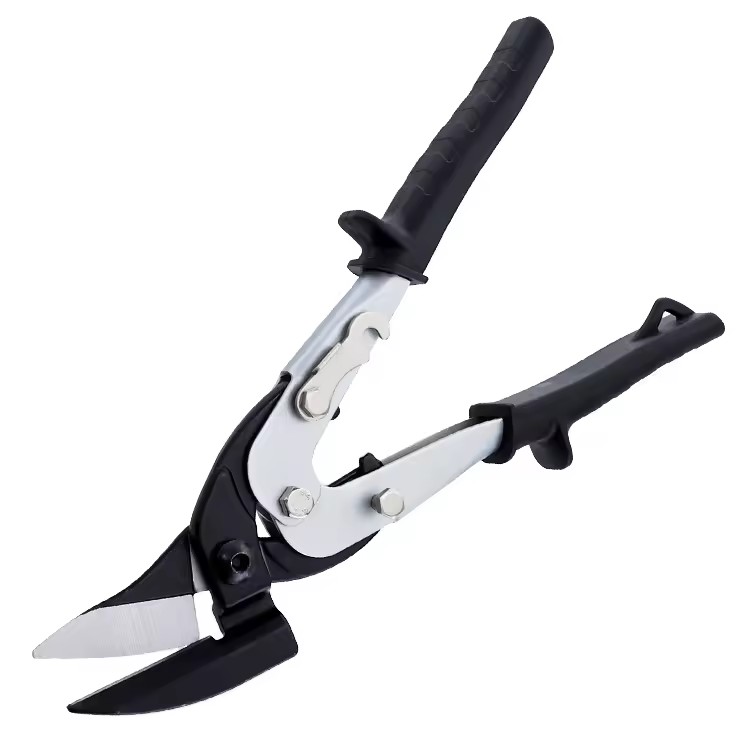 10 Inch Industrial Aviation Shears High-Carbon Steel Serrated Scissors with Safety Lock for Cutting Metal Wires DIY