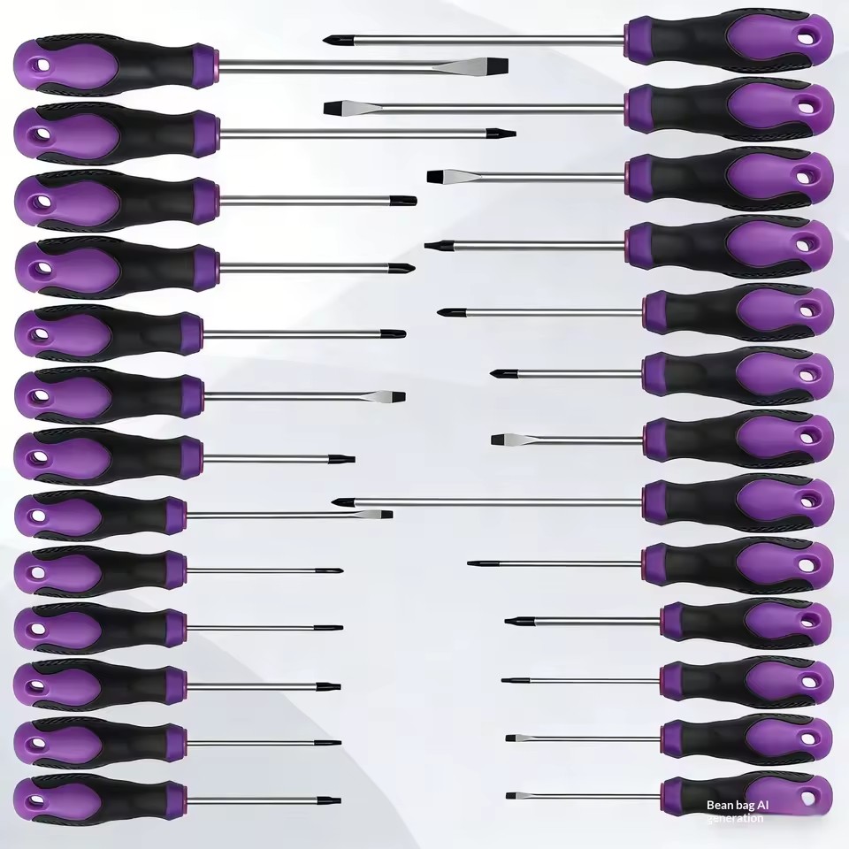 Industrial-grade Chrome Vanadium Steel Screwdriver Set Auto Repair Tool Kit Wrenches Storage Rack Complete Factory Tool Set