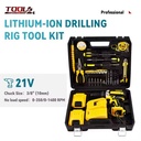 Portable Cordless Electric Drill Set Multi-Tools Power Screw Drivers & Drill Machines Variable Speed Impact Drill Kits DIY