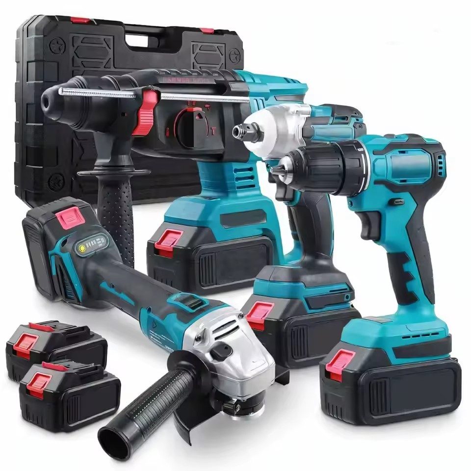 Multi-function Waterproof Hard Case Stainless Steel Electric Tools Set for Household Hardware Mechanic Electric Wrench