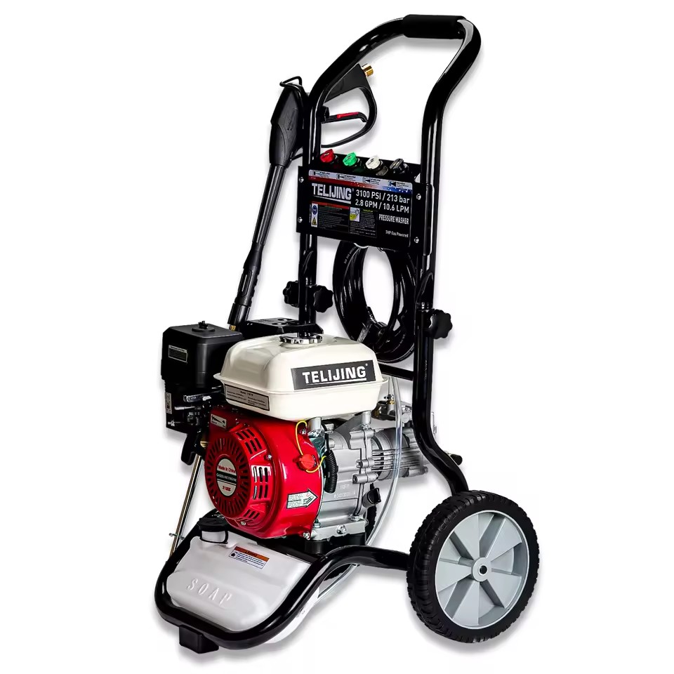 Economic 7HP 208CC OHV 3100PSI/213BAR Gasoline Power High Pressure Washer Adjustable Water Column Multiple Scenarios Spray Guns