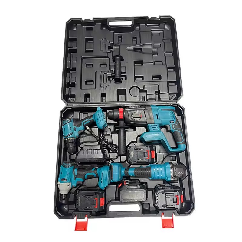 21v Multiple Power Tools Kits Rechargeable Lithium Brushless Drill Automotive Electrical Cordless Multi Tool Combo Kit
