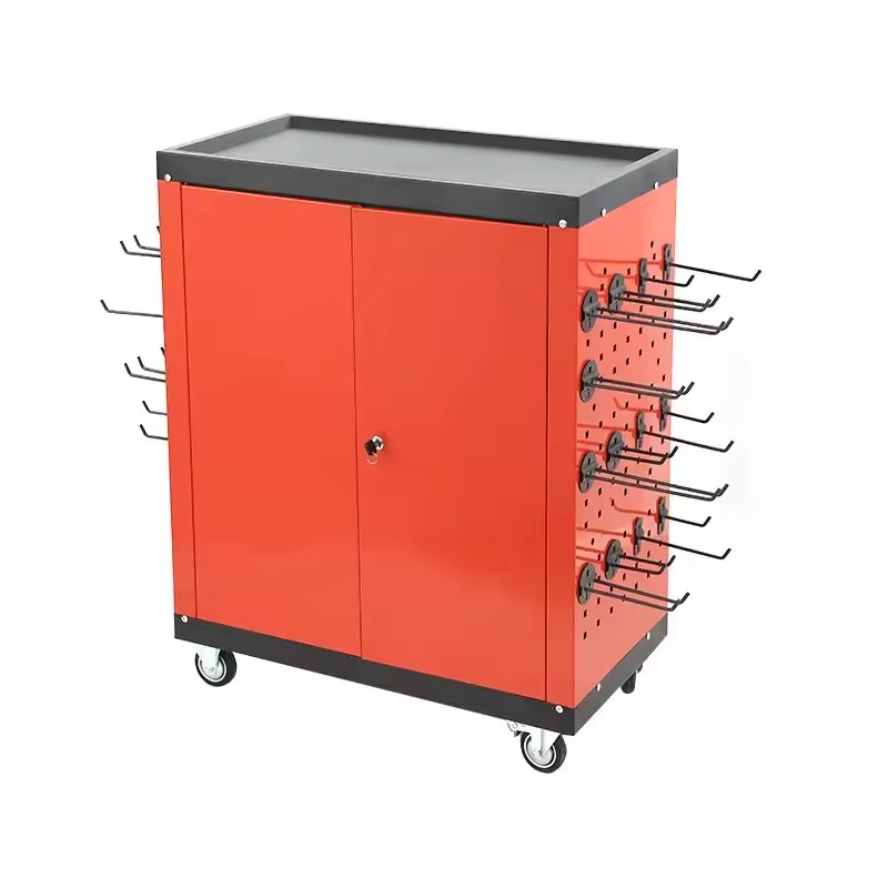 Tool Trolley Chest Cabinet Three Layers Auto Repair Toolbox Multifunctional Hand Push Tool Cabinet OEM ODM IP54 Rated Spinner