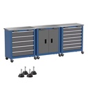 Combination Tool Box with Lock 5/7 Drawers/2 Doors Wheels Padded Legs 330 lb Capacity Side Opening Tool Cabinet