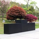 Square Big Size Powder Coated Stainless Steel Durable Minimalist Outdoor Indoor Home Garden Decorative Flower Pots