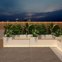 High Quality Decorative Wave Hollow Laser Cut Metal Outdoor Planter Box Custom Size Logo Rectangular Garden Plant Container