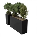100*30*80C Minimalist Classic Design Powder Coated Stainless Steel Rectangle Planter Box for Home Garden Customizable Size