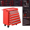 7 Drawer 300kg Heavy Duty Workshop Tool Storage Cabinet Metal Lockable Waterproof OEM Garage Organization