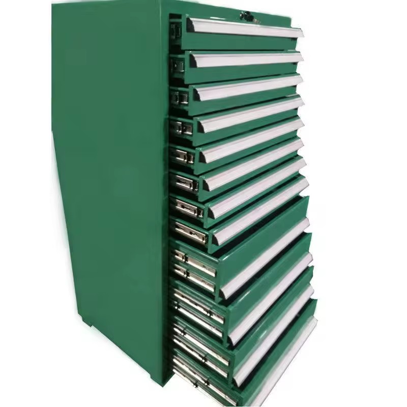 Factory Supply Heavy-Duty Metal Tool Cabinet Removable Casters Lacquer Finish Standing Type Modern Design Multifunction Storage