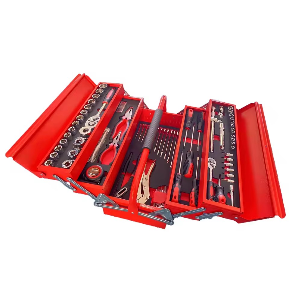 Metal Hand Tool Box With 90PCS Tools Set
