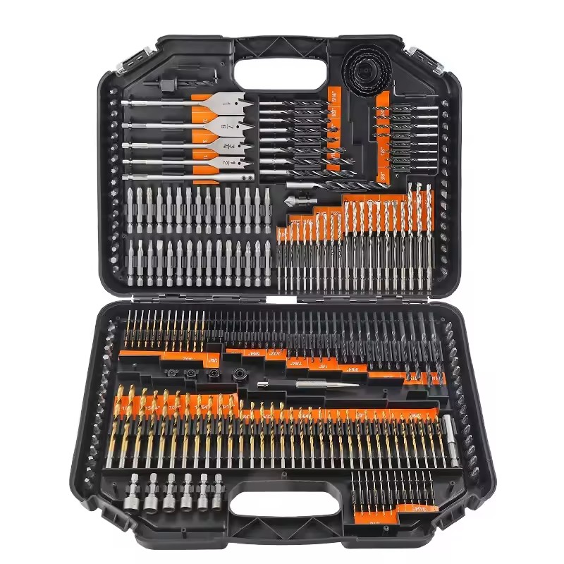 246pc SAE CRV Metal Twist Spade Professional Mechanical Tool Box OEM ODM Hi-Spec T10532 Drill Bits Nut Drivers Multi Bits