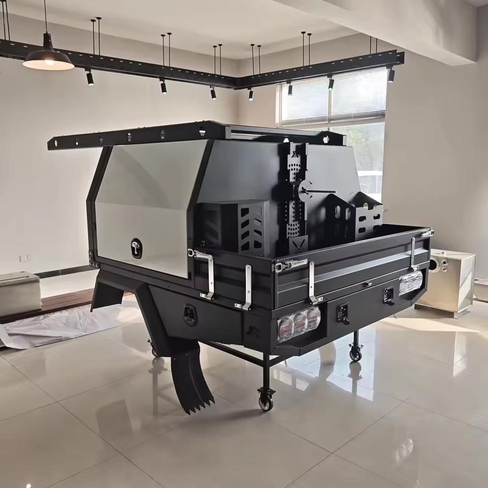 Heavy Duty Aluminum Single Cab Ute Tray Body for Hilux - Off-Road Truck Bed Canopy with Drawers & Lockable Storage