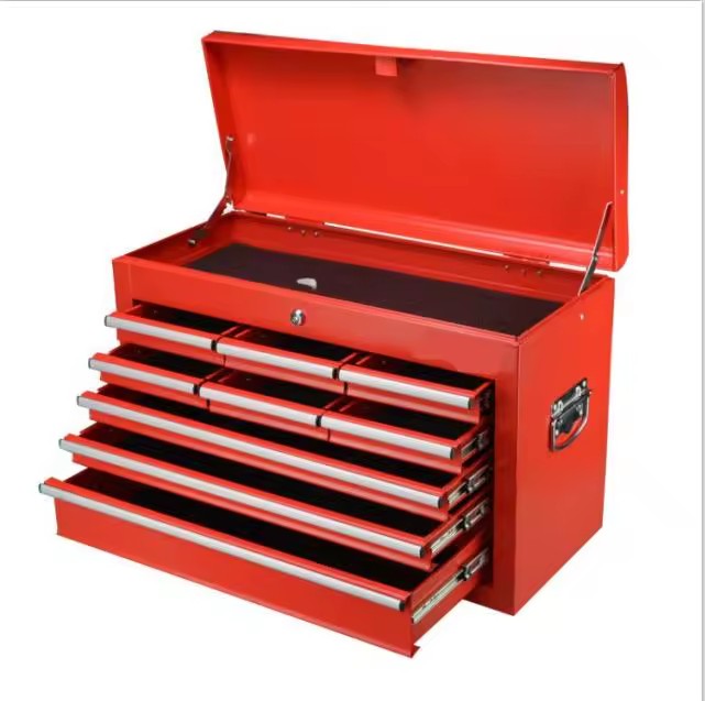 Factory Customized Metal Storage Tool Box Portable Tool Chest with 9 Drawers Mechanic Tools Box