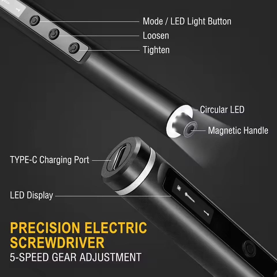 Precision Electric Screwdriver 5-Speed Adjustable Torque For