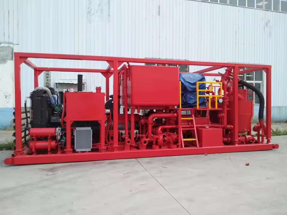 Heavy Duty Oilfield Cementing Skid Unit for Well Drilling Service High Pressure Cementing Skid Mounted Pump Unit for Oil and Gas